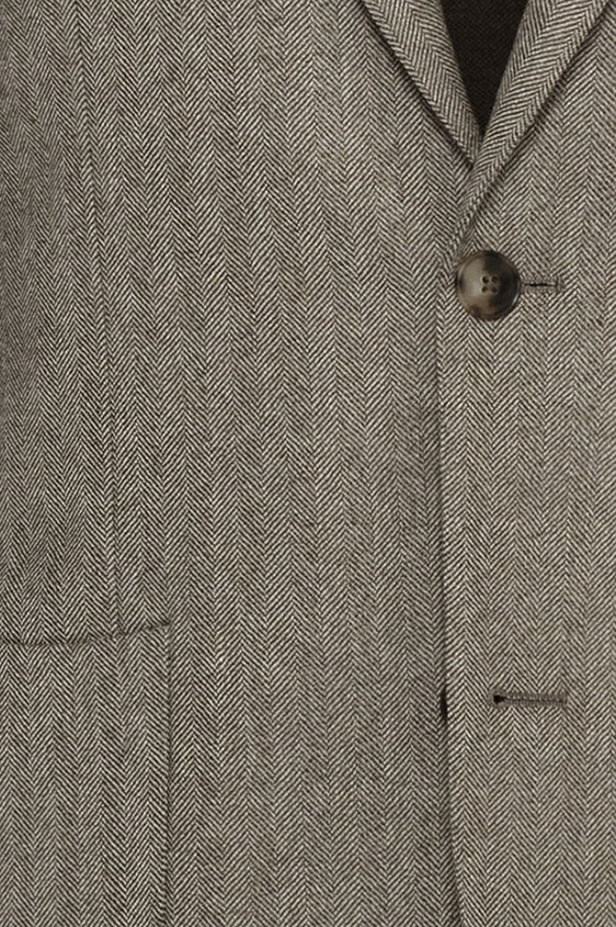 Бежевый пиджак в ёлочку