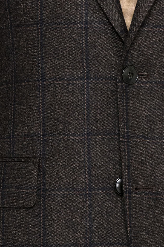 Темно-коричневый пиджак в крупную клетку
