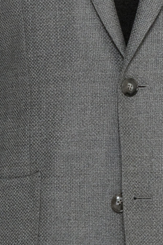 Серый пиджак из шерсти