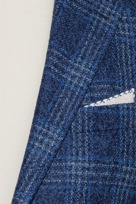 Синий пиджак в синюю клетку “Гленчек”