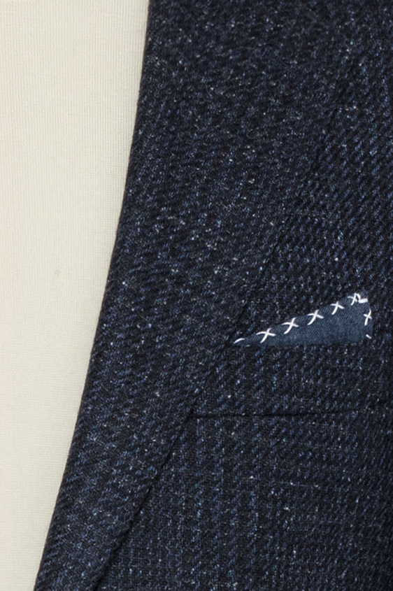 Темно-синий пиджак в клетку “Гленчек”