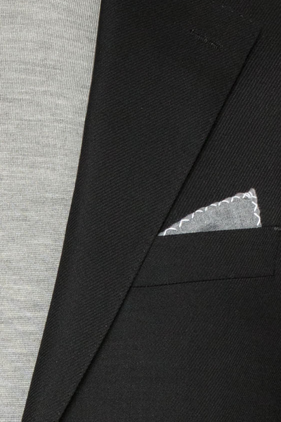 Черный пиджак из смесовой шерсти