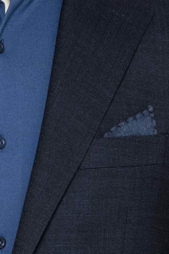 Темно-синий пиджак из смесовой шерсти