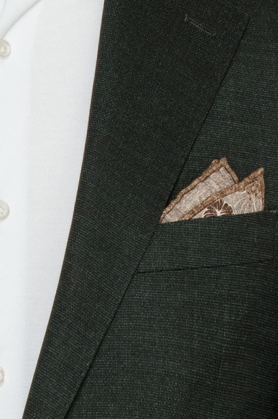 Зелёный пиджак из смесовой шерсти