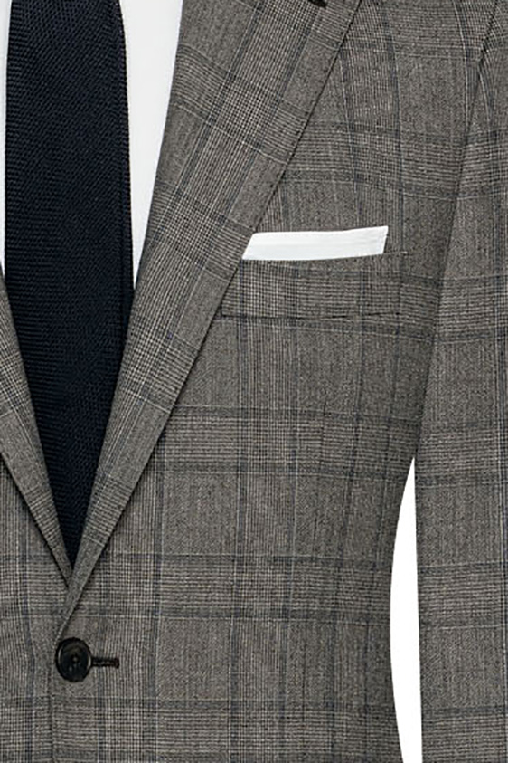 Серо-коричневый костюм в клетку “Гленчек”