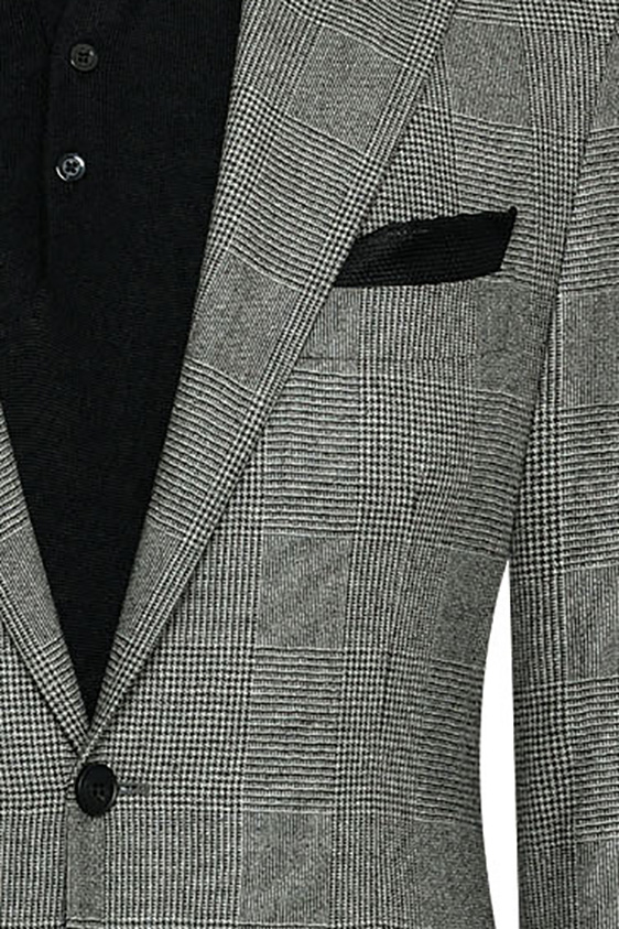 Серый костюм из шерсти в клетку “Гленчек”