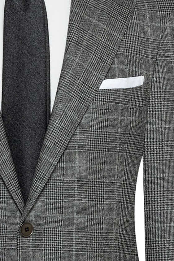 Темно-серый костюм в клетку “Принц Уэльский”