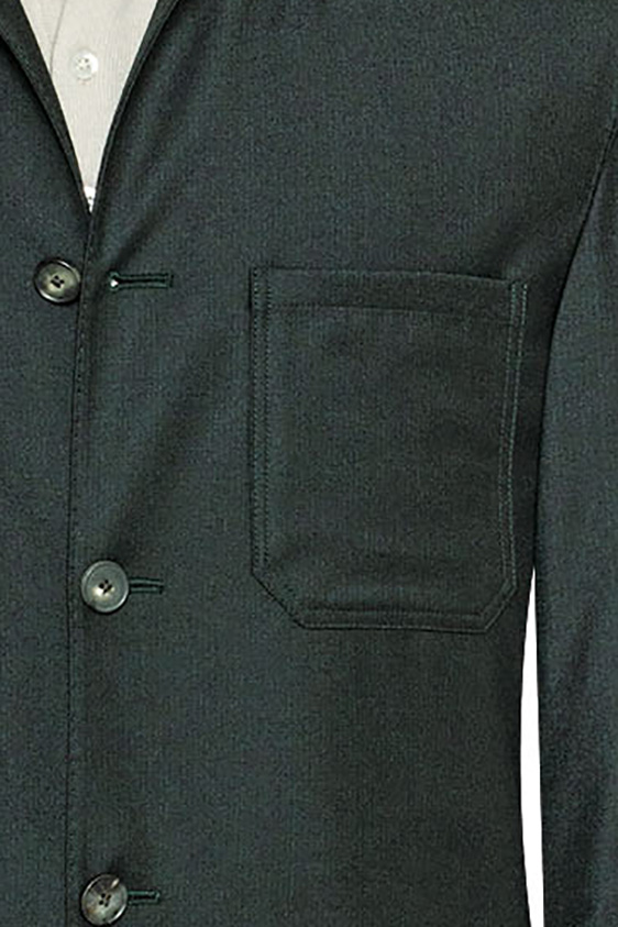 Темно-зеленый костюм из фланели