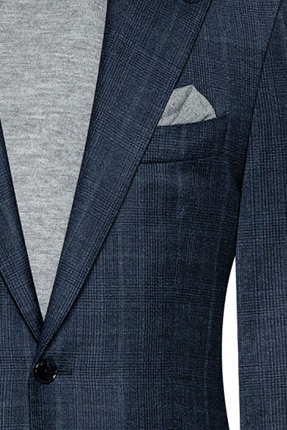 Синий костюм в клетку “Гленчек”