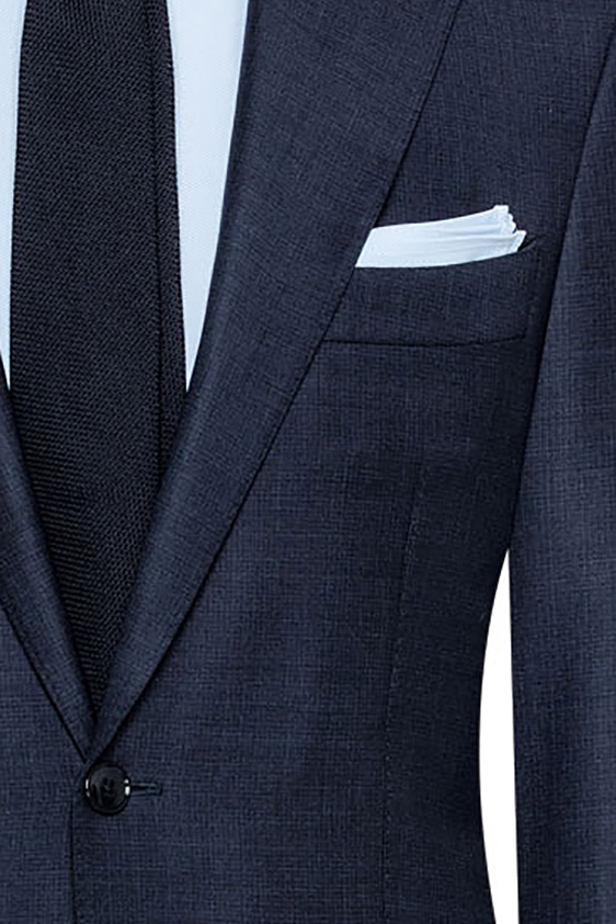 Темно-синий костюм из шерсти с эффектом стрейч
