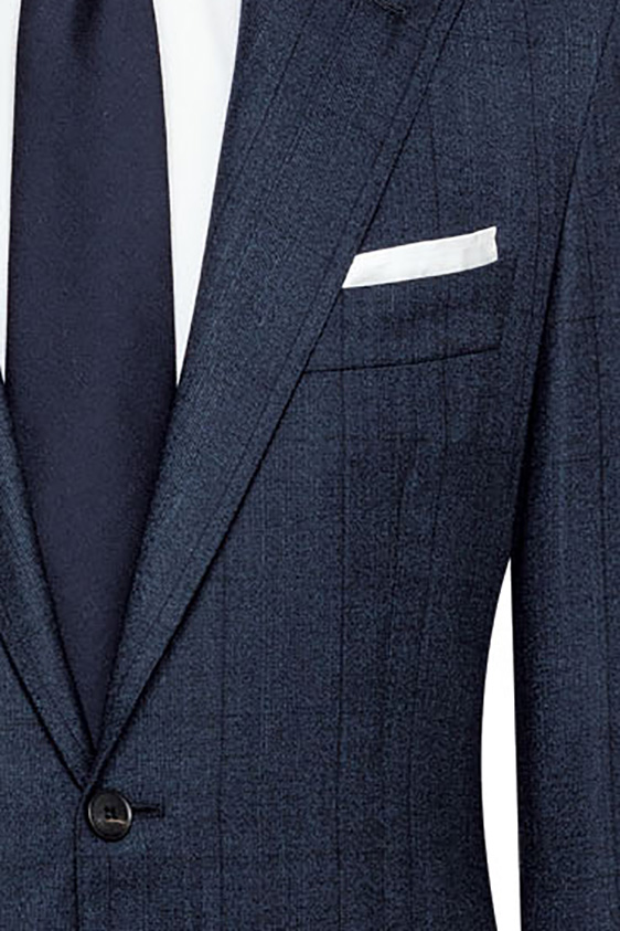 Темно-синий костюм в клетку “Гленчек”