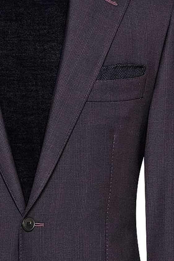 Темно-фиолетовый костюм в клетку “Гленчек”
