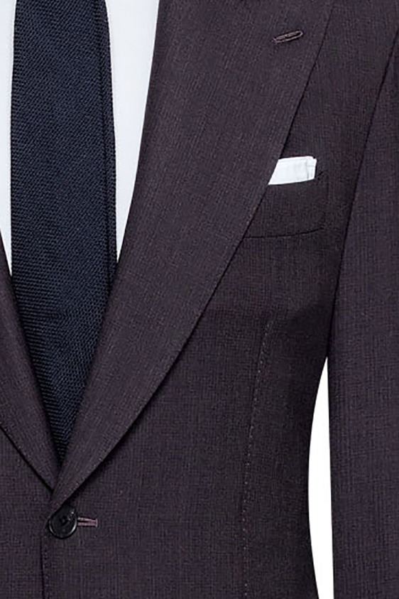 Коричневый костюм из шерсти