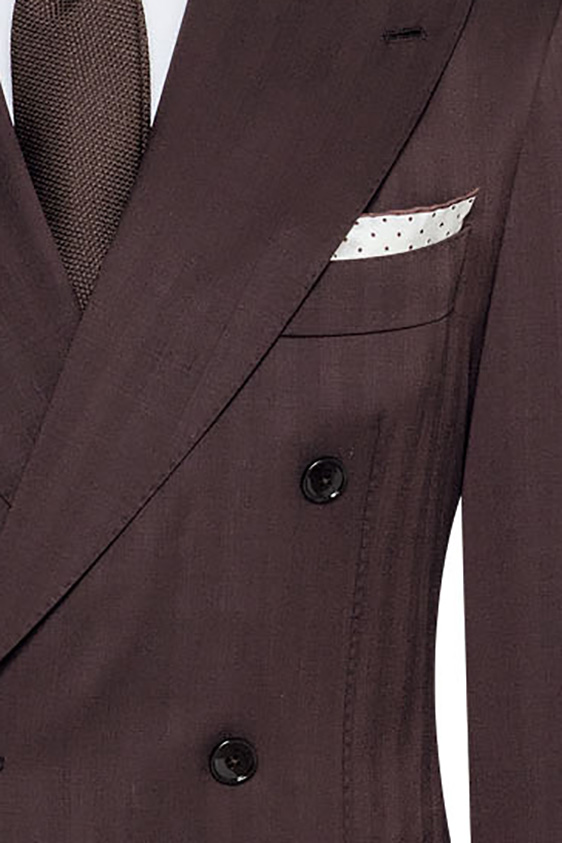 Темно-бордовый костюм из шерсти Solaro