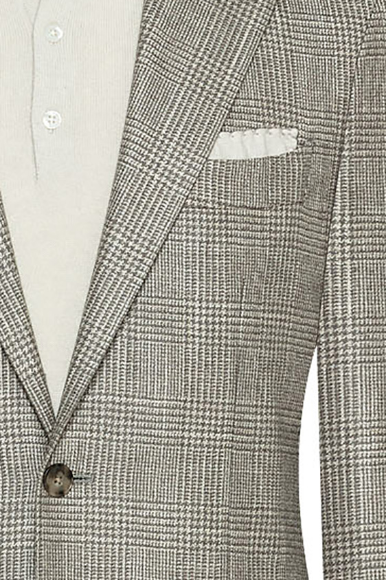 Бежевый пиджак в клетку “Гленчек”