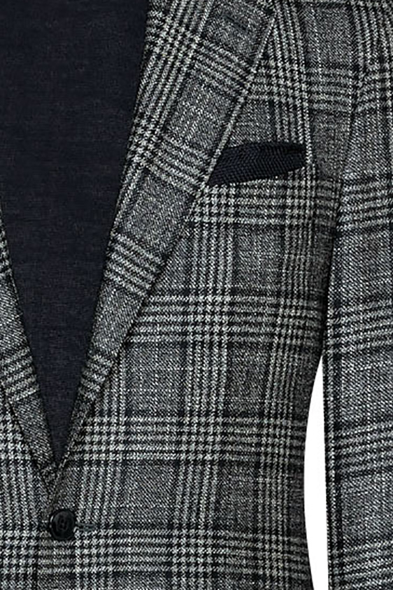 Темно-серый пиджак в клетку “Гленчек”