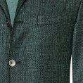 Темно-зеленый пиджак из шерсти, шелка и льна