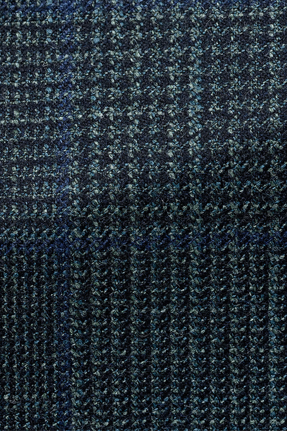 Зеленый пиджак в синюю клетку