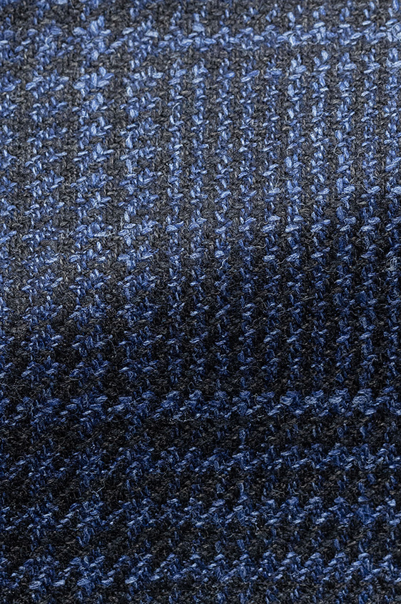 Синий пиджак из шерсти с шелком в клетку “Гленчек”