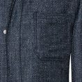 Синий пиджак из шерсти, шелка и льна