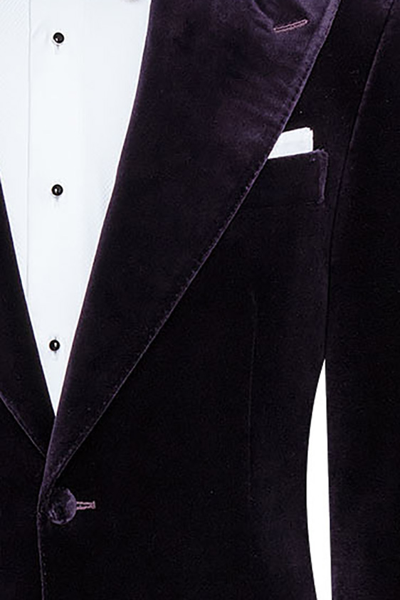 Темно-фиолетовый пиджак из бархата