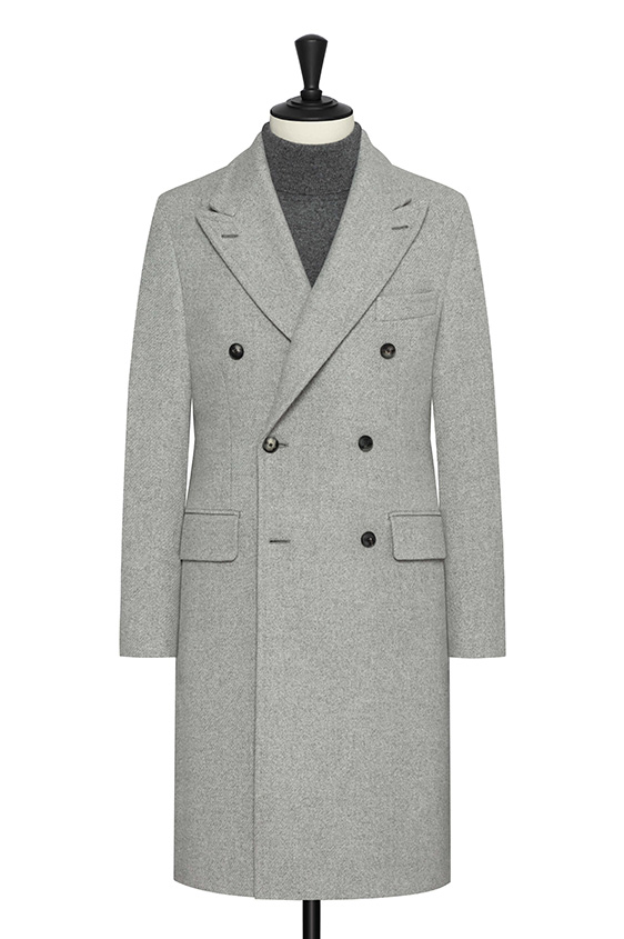 Светло-серое пальто из шерсти и кашемира